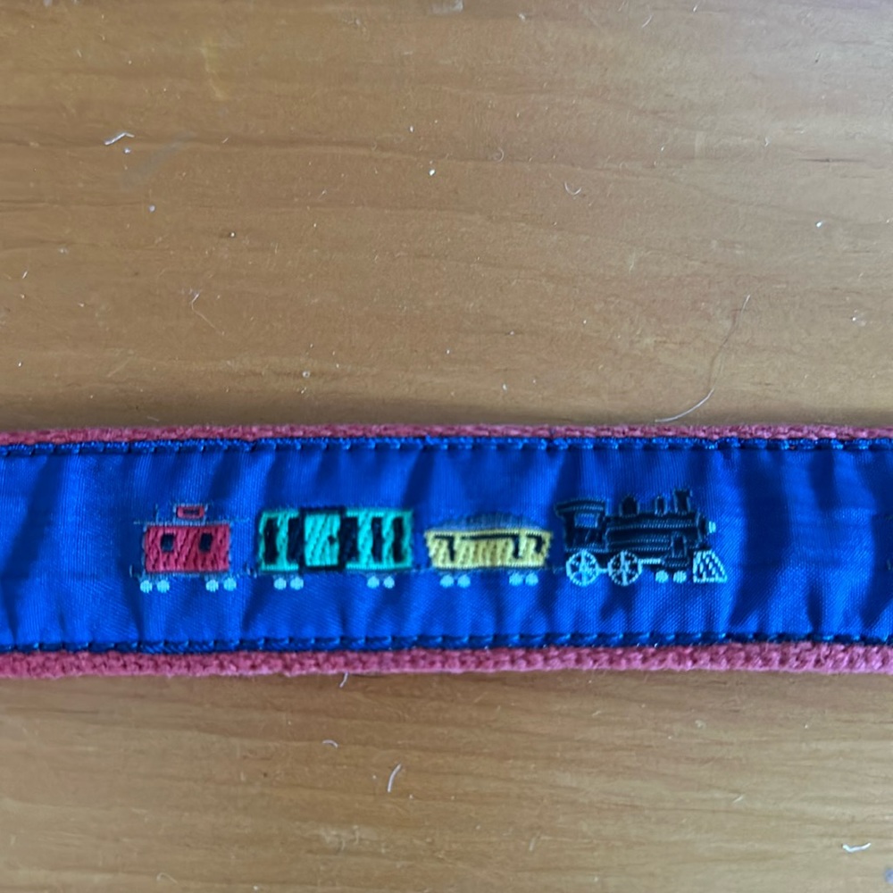 Train Belt. Leather and fabric. 26”